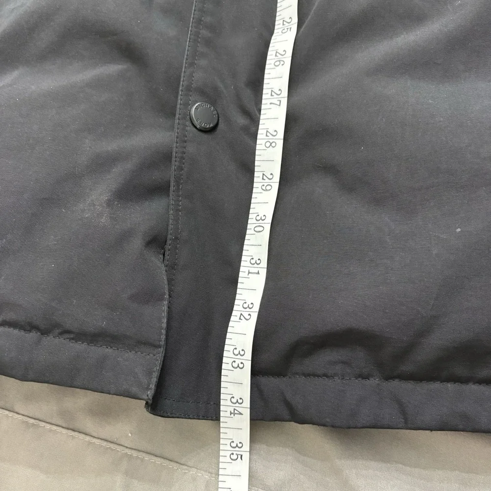 Michael Kors Men's Black Winter Parka Coat Hooded Faux Fur Trim Size Small